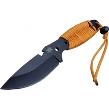 Marsilyan Gear Assault 0238TRN Kamp Bıçağı 22,5 cm - Turuncu, Metal Ipli Sap