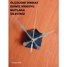 Cnr Shop Saat Mekanizması 18 mm Şaft Boyu Sessiz Çalışır Saat Mekanizması Akrep-Yelkovan-Saniye-(Askılı)