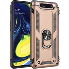Samsung Galaxy A80 Kılıf Ultra Koruma Darbe Emici Tank Sağlam Çok Saglam Silikon Kapak-Gold