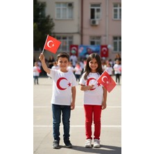 Balgüneş Ay Yıldız Baskılı Unisex Tişört