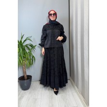 Clande Güpür Detaylı Takım Siyah 2601-3014 (2013)