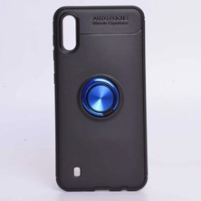 Ahlttiba Samsung Galaxy M10 Uyumlu Cep Telefonu Için Dönebilen Yüzüklü Standlı Silikon Ravel Kapak