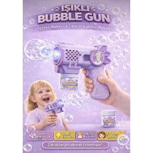 TeknoBeyza Otomatik Baloncuk Tabancası 6 Ağızlı – Işıklı & Sesli Bubble Gun Oyuncak (3+ Yaş)