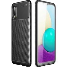 Samsung Galaxy A02 Için Uyumlu Kılıf Karbon Tasarım Negro Kapak
