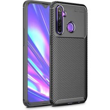 Realme C3 Cep Telefonu Için Kılıf Karbon Tasarım Negro Kapak