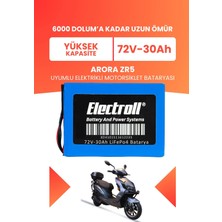 Electroll Arora Zr5 Batarya (Yüksek Kapasite) Lifepo4 72V 30AH Elektrikli Motosiklet Bataryası