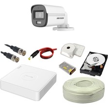 Hikvision Hıkvısıon Colorvu 1li 2mp Set Gece Renkli Sesli Görüntü 1tb HDD