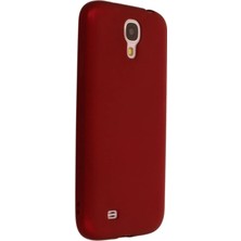 Ahlttiba Samsung Galaxy I9500 / S4 Için Uyumlu Kılıf Yumuaşk Renkli Esnek Premium Rubber Silikon - Bordo