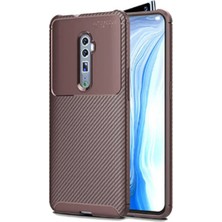 Oppo Reno 10X Zoom Için Uyumlu Kılıf Karbon Tasarımlı Slim Kamera Lensini Korumalı Kapak