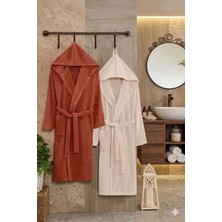 Double Bathrobe  Kapüşonlu Oversize Bornoz Seti / Unısex