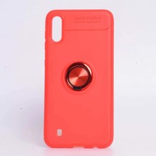 Samsung Galaxy M10 Için Uyumlu Kılıf Dönebilen Yüzüklü Standlı Silikon Kapak