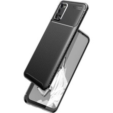 Ahlttiba Oppo A52 Için Uyumlu Kılıf Karbon Tasarımlı Slim Kamera Lensini Korumalı Kapak