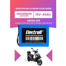 Electroll Arora Zr5 Batarya (Maksimum Kapasite) Lifepo4 72V 45AH Elektrikli Motosiklet Bataryası