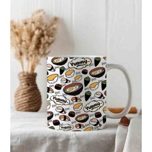 Weiler Riger Sushi ve Uzak Doğu Mutfağı Desenli Premium 330 ml WR-SS101 - Hediye Porselen Kupa Bardak