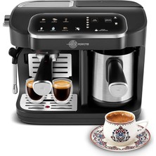 Karaca Hatır Perfetto Dijital ve Dokunmatik Ekranlı Espresso ve Türk Kahve Makinesi