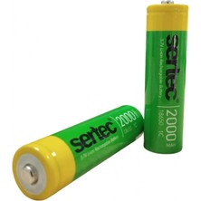 Marsilyan 18650 3.7V 2000 Mah 1c Li-Ion Şarjlı Pil Başlı