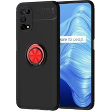 Realme 7 Pro Için Uyumlu Kılıf Dönebilen Yüzüklü Standlı Silikon Kamera Korumalı Kapak