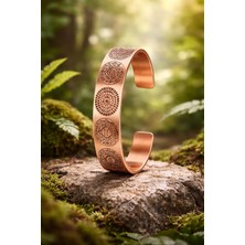 Fty Takı Moda Mistik Sembollü Bakır Bileklik -Şifa-Enerji-Koruyucu Tasarım