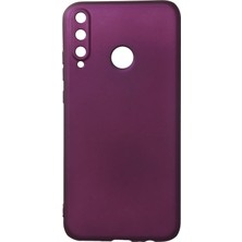 Huawei P40 Lite E Için Uyumlu Kılıf Yumuaşk Renkli Esnek Premium Rubber Silikon - Mürdüm