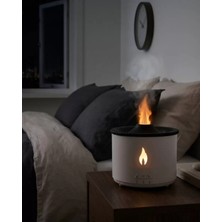 Marsilyan- Alev ve Volkan Efektli Ultrasonik Aroma Difüzörü LED Gece Lambalı Hava Nemlendirici