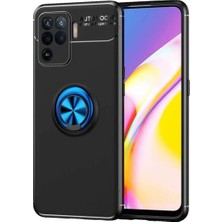 Ahlttiba Oppo Reno 5 Lite Uyumlu Cep Telefonu Için Dönebilen Yüzüklü Standlı Silikon Ravel Kapak