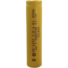 Marsilyan 1.2V 600 Mah - N Boy - Ni-Cd Şarjlı Pil - (Başsız / Flat Head)