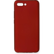 Ahlttiba Huawei Honor 10 Için Uyumlu Kılıf Yumuaşk Renkli Esnek Premium Rubber Silikon - Bordo