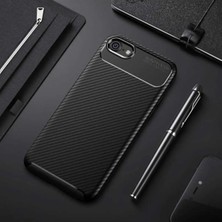 Ahlttiba Iphone 8 Için Uyumlu Kılıf Karbon Tasarım Negro Kapak