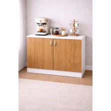 T Designo Asil Mutfak Alt Modül 120 cm Safir Meşe Tezgah Dahil