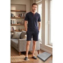 D'S Damat D’s Damat Çeyizlik Premium Modal Şort Takım  Boxer Atlet Kutulu  Set | 3’lü Çorap Hediyeli Lacivert