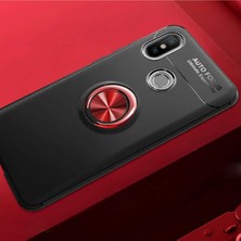Ahlttiba Xiaomi Mi 8 Uyumlu Cep Telefonu Için Dönebilen Yüzüklü Standlı Silikon Ravel Kapak