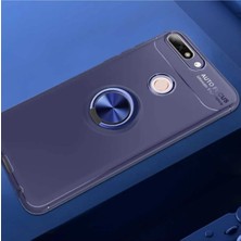 Ahlttiba Huawei Y7 2018 Için Uyumlu Kılıf Dönebilen Yüzüklü Standlı Silikon Kapak