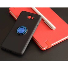 Samsung Galaxy J7 Prime Için Uyumlu Kılıf Dönebilen Yüzüklü Standlı Silikon Kapak
