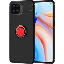 Ahlttiba Oppo Reno A73 Için Uyumlu Kılıf Dönebilen Yüzüklü Standlı Silikon Kapak