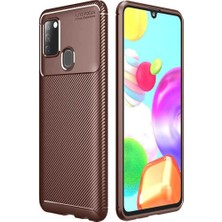 Samsung Galaxy A21S Cep Telefonu Için Kılıf Karbon Tasarım Negro Kapak