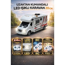Yıldırım Oyuncak Pilli Işıklı Uzaktan Kumandalı Karavan 20 cm - Ful Fonksiyon LED Işıklı Kumandalı Karavan