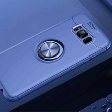 Ahlttiba Samsung Galaxy S8 Plus Uyumlu Cep Telefonu Için Dönebilen Yüzüklü Standlı Silikon Ravel Kapak