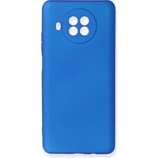 Ahlttiba Xiaomi Mi 10T Lite Için Uyumlu Kılıf Yumuaşk Renkli Esnek Premium Rubber Silikon - Mavi