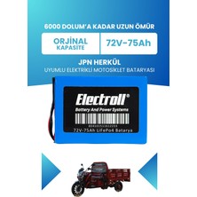 Electroll Jpn Herkül Batarya (Standart Kapasite) Lifepo4 72V 75AH Elektrikli Motorsiklet Bataryası