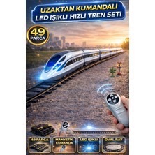 Yıldırım Oyuncak Uzaktan Kumandalı Müzikli LED Işıklı Manyetik Mıknatıslı Birleşim Yerleri 49 Parça 264 cm Tren Seti