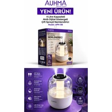 Azurtech Auhma Aph-08 4l Akıllı Nemlendirici Çift Sprey LCD Göstergeli Aromaterapi Ultrasonik Buhar Makinesi