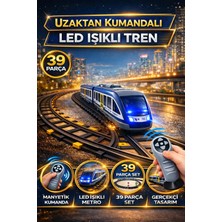 Yıldırım Oyuncak Uzaktan Kumandalı Müzikli LED Işıklı Manyetik Mıknatıslı Birleşim Yerleri 39 Parça 308 cm Tren Seti