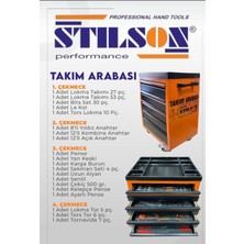 Stilson 5 Çekmeceli Dolu Takım Arabası 210 Parça