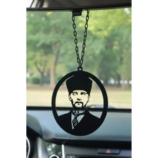 Mio Life Atatürk Dikiz Aynası Süsü 3 mm Siyah Pleksi – Araç Içi Oto Aksesuar – Atam Yanımda