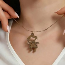 Koçak Takı Ahşap Kolye Modern Özgün Minimalist Takı Model No 261