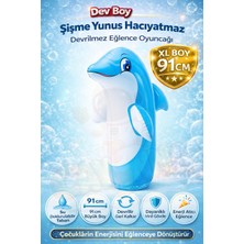 Magicway Hacıyatmaz Oyuncak 91 cm Xl Boy Sulu Şişme Boks Torbası Sevimli Karakterli Figür Sulu Hacı Yatmaz