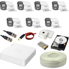 Hikvision Hıkvısıon Colorvu 7li 2mp Set Gece Renkli Sesli Görüntü 1tb HDD