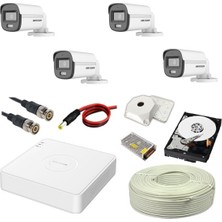 Hikvision Hıkvısıon Colorvu 4lü 2mp Set Gece Renkli Sesli Görüntü 1tb HDD