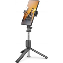 Pileli Store Pilelistore Telefon Tripodu ve Selfie Çubuğu Seti Bluetooth 5.0 Kumandalı 67 cm - Siyah ND1040
