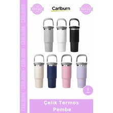 Carlburn Özel Üretim Paslanmaz Isı Korumalı Vakumlu Sızdırmaz 500ML Mat Ergonomik Çelik Termos Lacivert